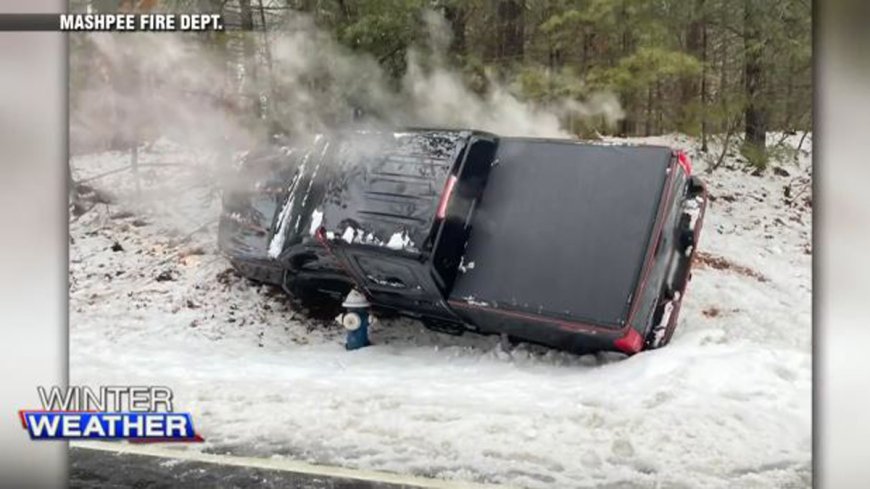 Snow, ice, and rain lead to hundreds of spin-outs, crashes across Mass.