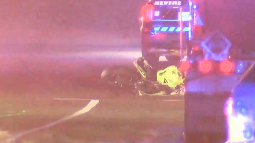 Emergency crews respond to crash involving motorcycle in East Boston